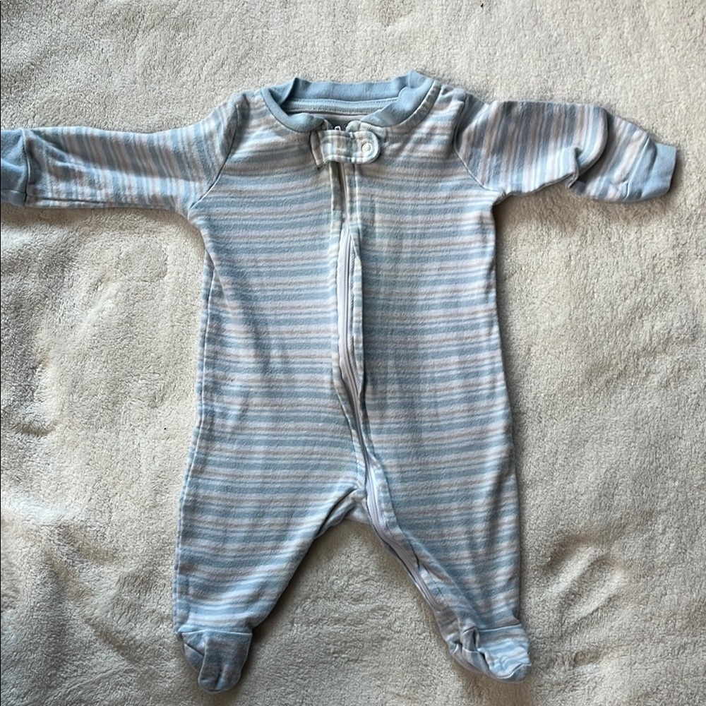 koala baby Striped Blue and Gray Kids One Piece